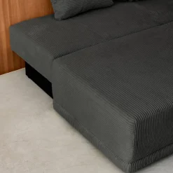 3-Sitzer Schlafsofa mit Cordbezug und Stauraum