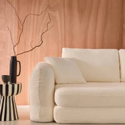 3-Sitzer-Schlafsofa mit strukturiertem Bouclé-Bezug