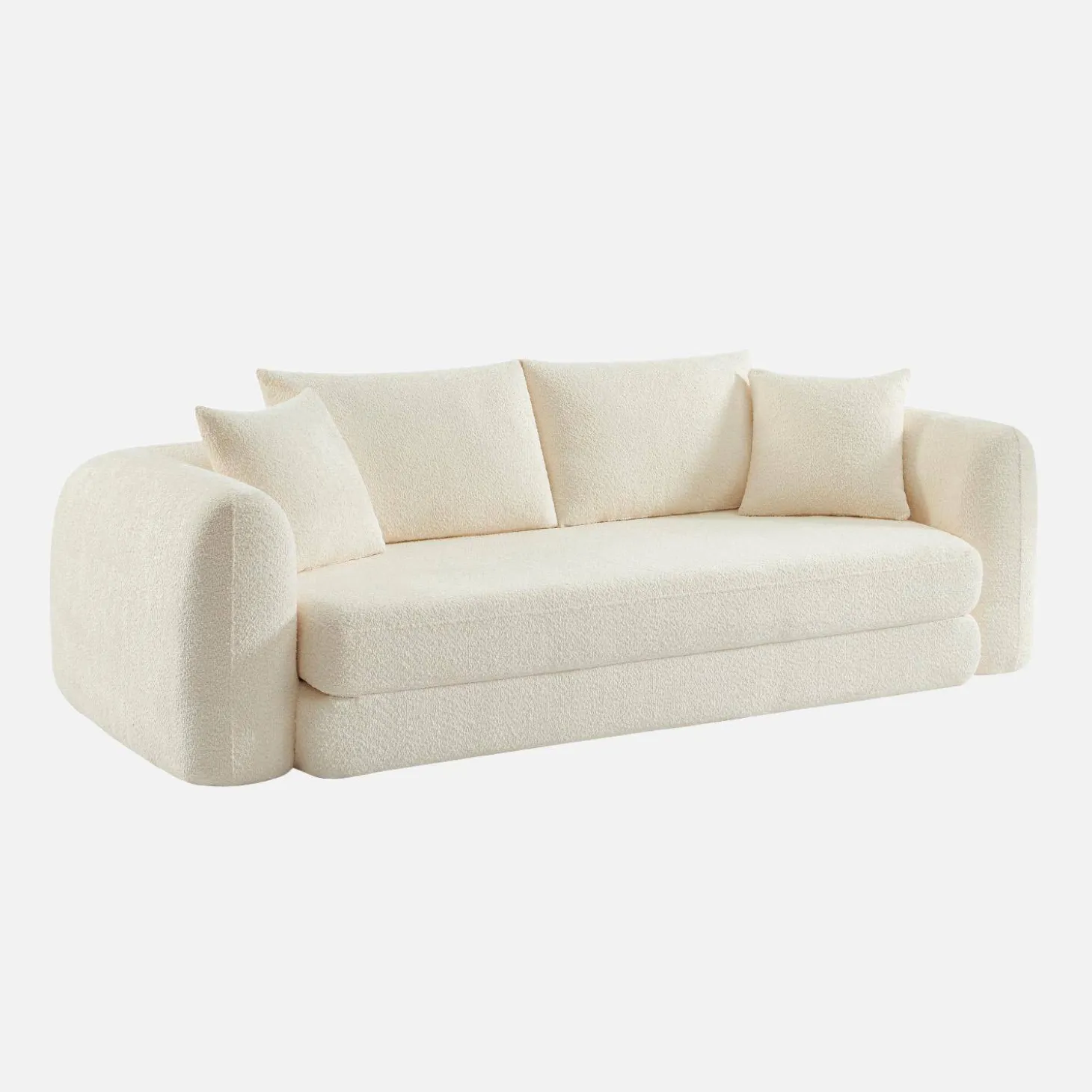3-Sitzer-Schlafsofa mit strukturiertem Bouclé-Bezug