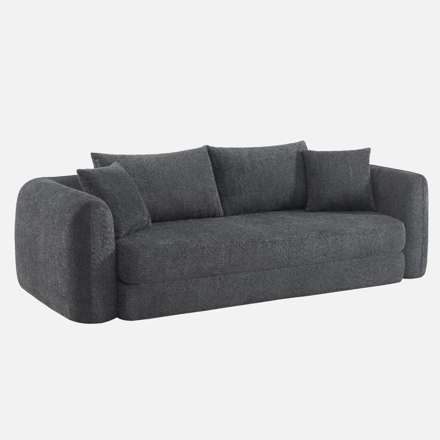 3-Sitzer-Schlafsofa mit strukturiertem Bouclé-Bezug