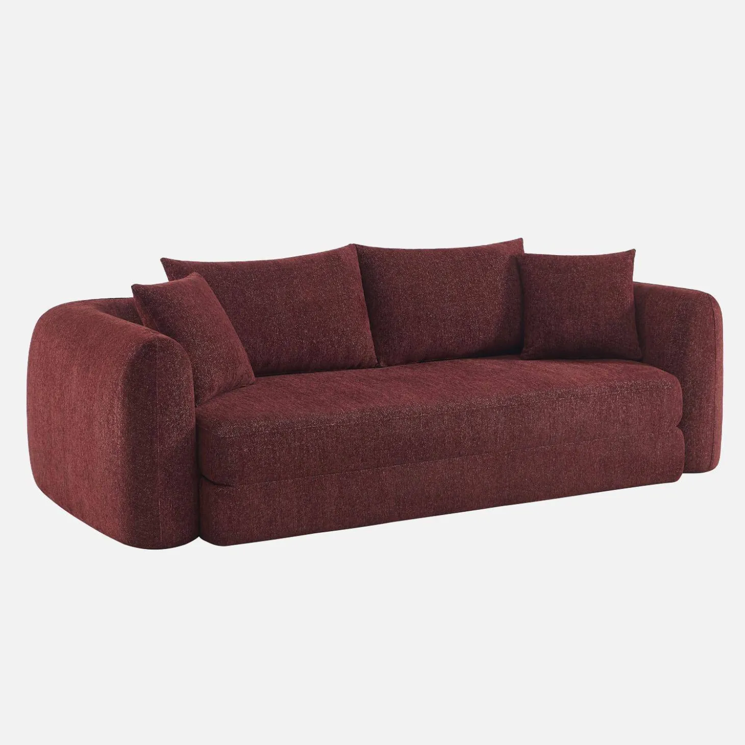 3-Sitzer-Schlafsofa mit strukturiertem Bouclé-Bezug