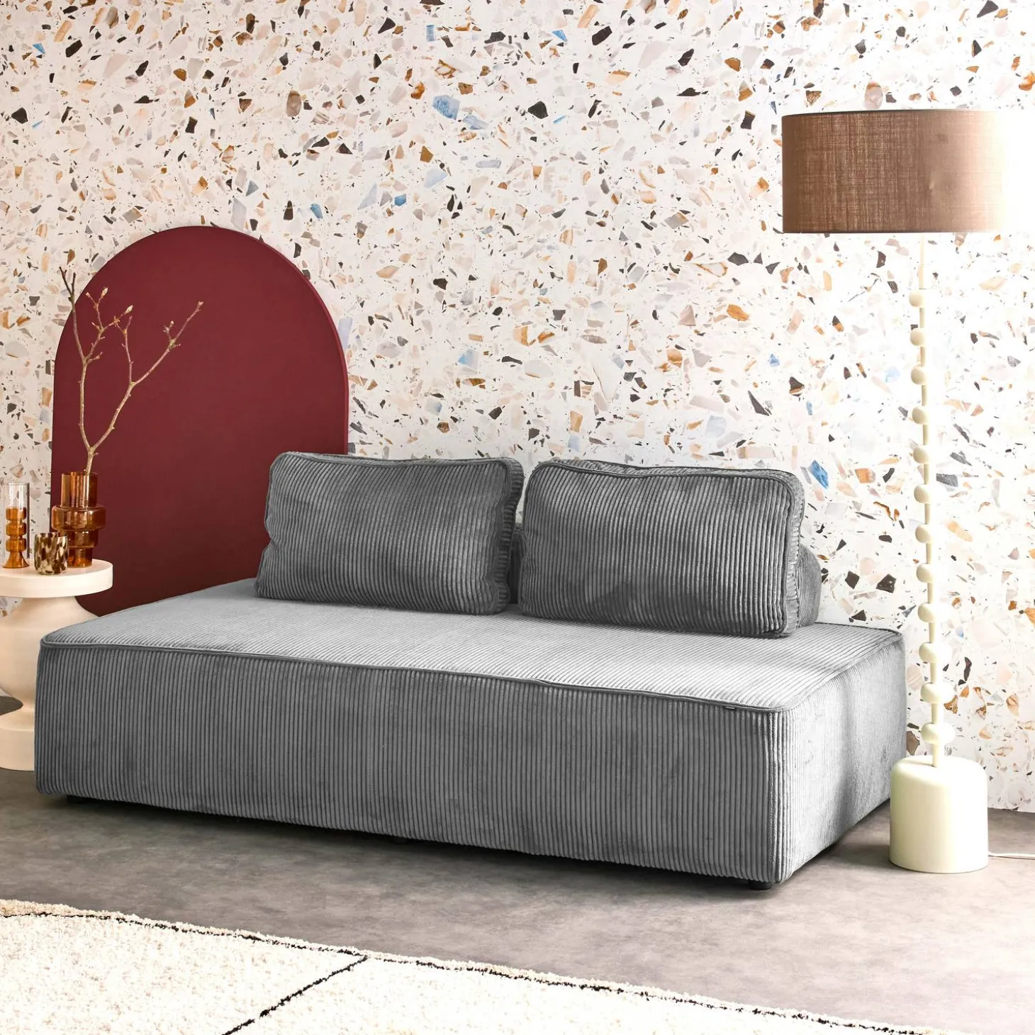 2-Sitzer Sessel für ein modulares Sofa - Cordbezug