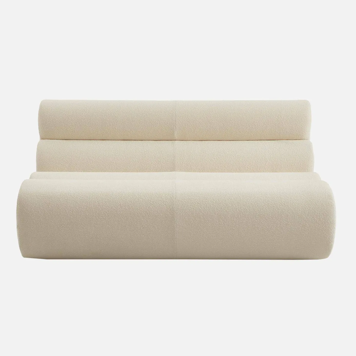 2-Sitzer Sessel mit strukturiertem Bouclé-Bezug