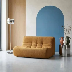 2-Sitzer Sessel mit strukturiertem Bouclé-Bezug