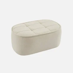 3-Sitzer Sitzgruppe mit Sofa, Sessel und Hocker, strukturierter Bouclé-Bezug