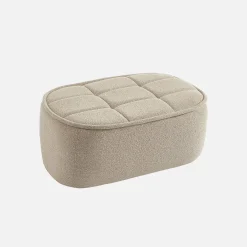 3-Sitzer Sitzgruppe mit Sofa, Sessel und Hocker, strukturierter Bouclé-Bezug