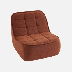 3-Sitzer Sitzgruppe mit Sofa, Sessel und Hocker, strukturierter Bouclé-Bezug