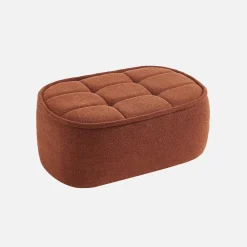 3-Sitzer Sitzgruppe mit Sofa, Sessel und Hocker, strukturierter Bouclé-Bezug