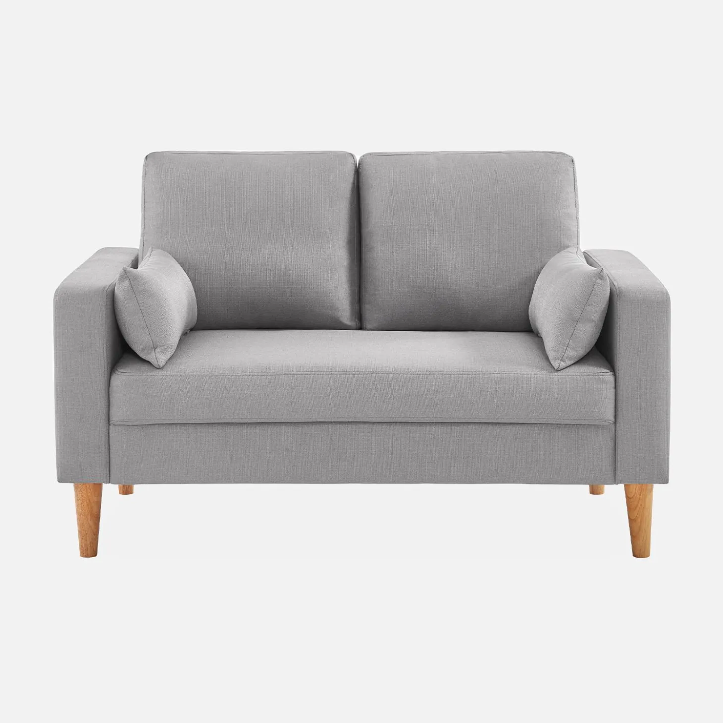 2-Sitzer Sofa, Bezug aus Polyester, Füße aus Holz