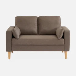 2-Sitzer Sofa, Bezug aus Polyester, Füße aus Holz