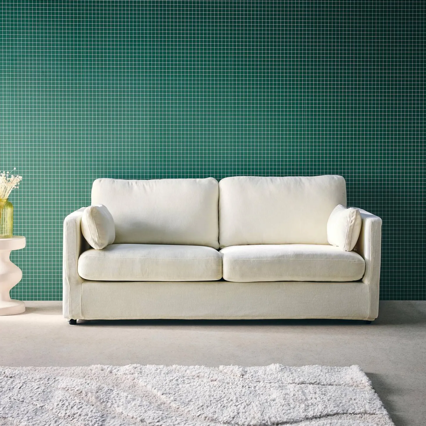 2-Sitzer-Sofa mit abnehmbaren Stoffbezügen