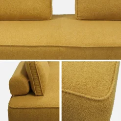 2-Sitzer Sofa mit Bouclé-Bezug für ein modulares Sofa