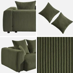 3-Sitzer-Sofa mit Breitcord-Bezug