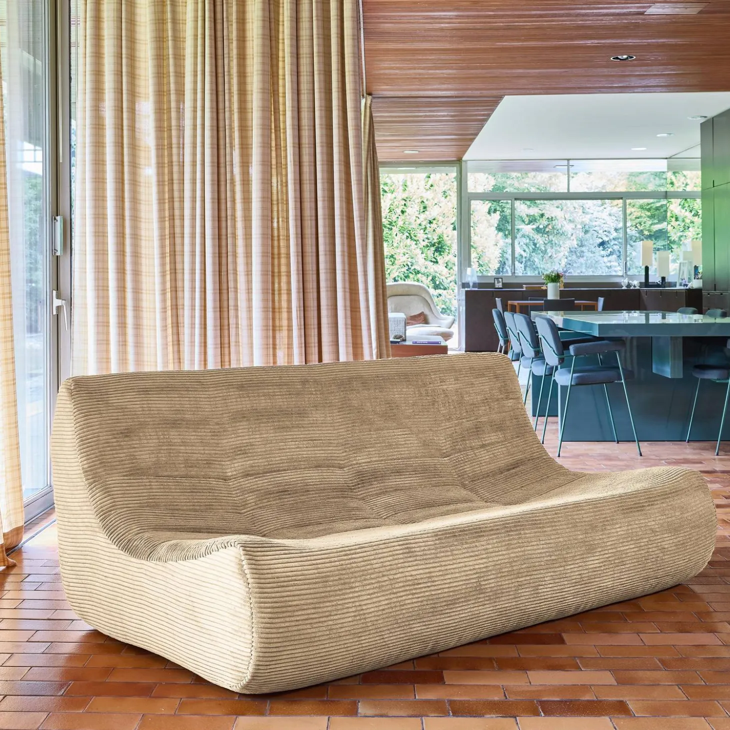 3-Sitzer Sofa mit Cordbezug