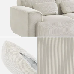 3-Sitzer-Sofa mit Cordbezug