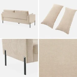 3-Sitzer-Sofa mit Cordbezug