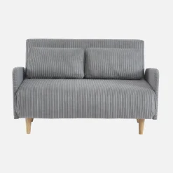 2-Sitzer-Sofa mit Cordbezug und Holzfüßen
