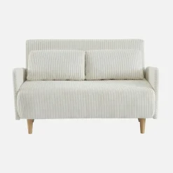 2-Sitzer-Sofa mit Cordbezug und Holzfüßen