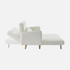 2-Sitzer-Sofa mit Cordbezug und Holzfüßen