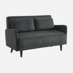 2-Sitzer-Sofa mit Cordbezug und Holzfüßen