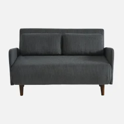 2-Sitzer-Sofa mit Cordbezug und Holzfüßen