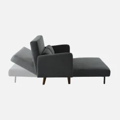 2-Sitzer-Sofa mit Cordbezug und Holzfüßen