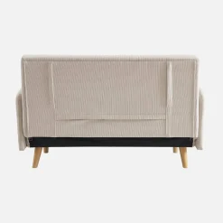 2-Sitzer-Sofa mit Cordbezug und Holzfüßen