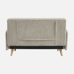 2-Sitzer-Sofa mit Cordbezug und Holzfüßen