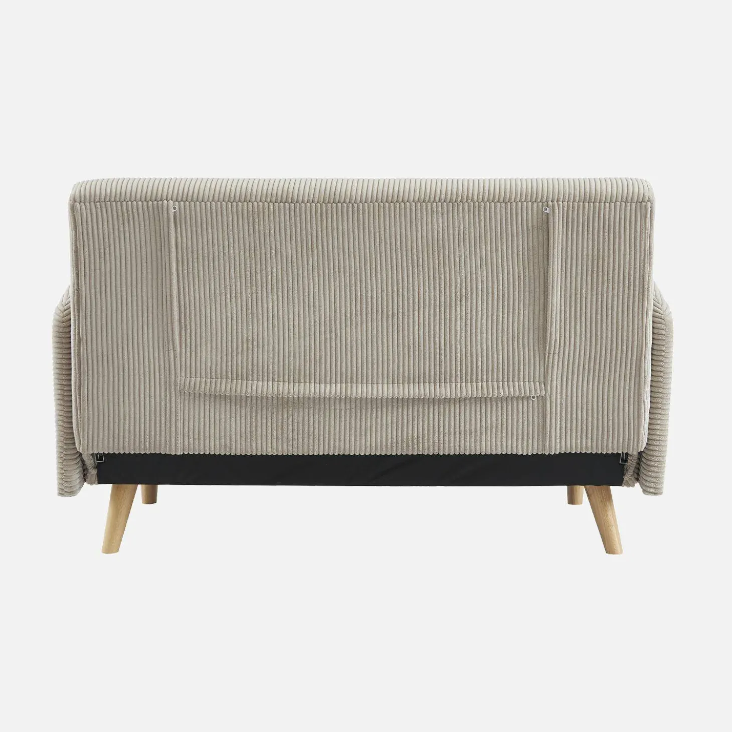 2-Sitzer-Sofa mit Cordbezug und Holzfüßen