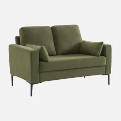 2-Sitzer-Sofa, mit Cordbezug und Metallfüßen