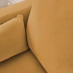2-Sitzer-Sofa, mit Cordbezug und Metallfüßen