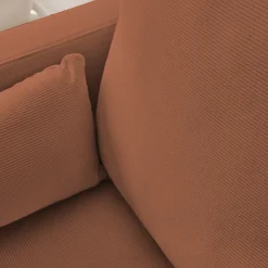2-Sitzer-Sofa, mit Cordbezug und Metallfüßen