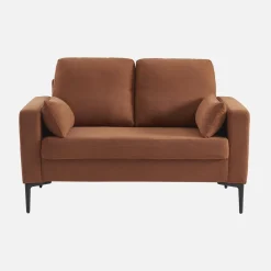 2-Sitzer-Sofa, mit Cordbezug und Metallfüßen