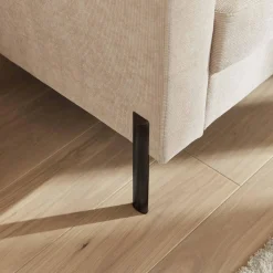 2-Sitzer-Sofa, mit Cordbezug und Metallfüßen