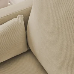 2-Sitzer-Sofa, mit Cordbezug und Metallfüßen