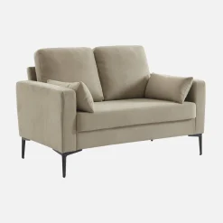 2-Sitzer-Sofa, mit Cordbezug und Metallfüßen