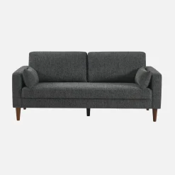 3-Sitzer Sofa mit Heveaholz und Chenille-Bezug