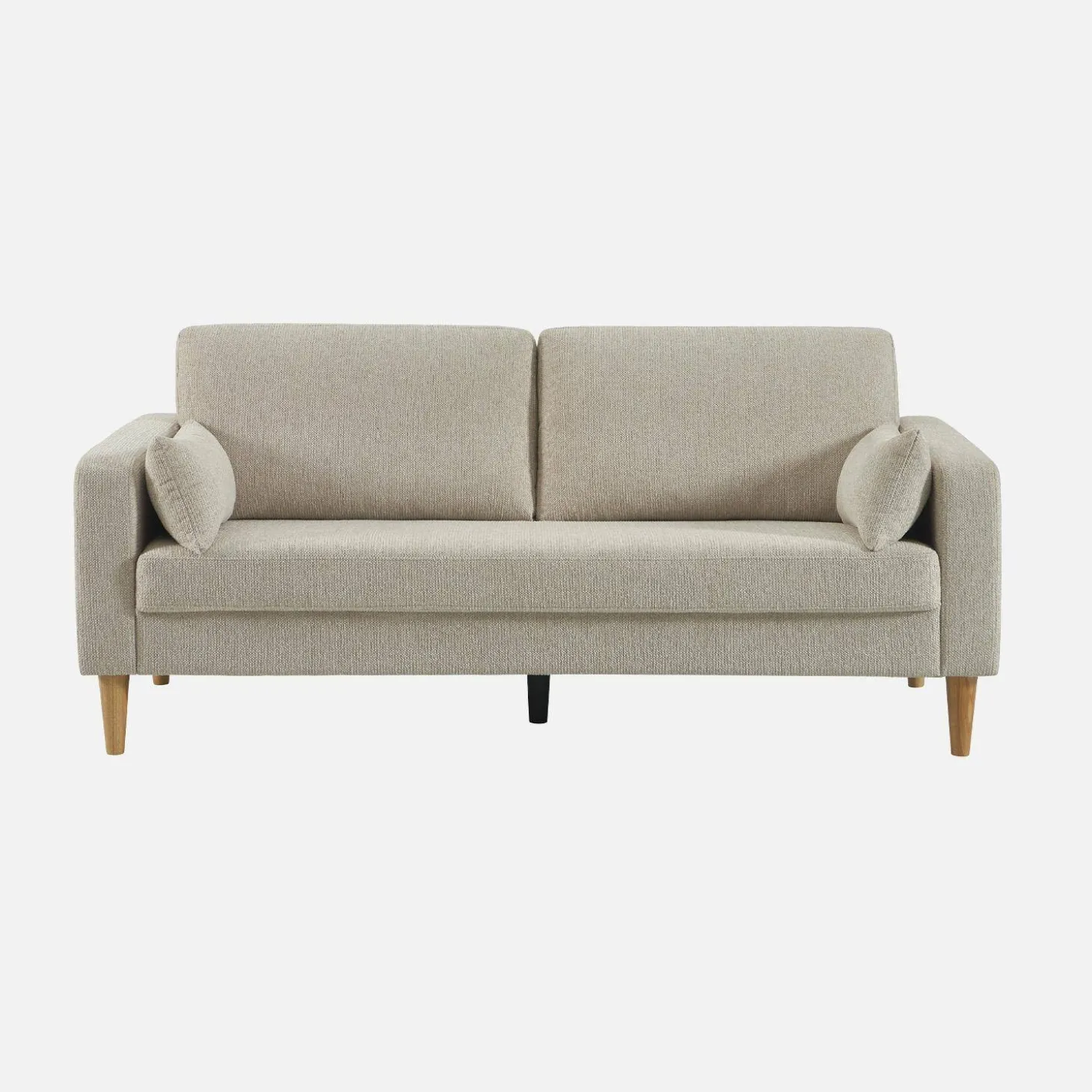 3-Sitzer Sofa mit Heveaholz und Chenille-Bezug