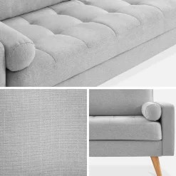 3-Sitzer-Sofa mit kapitoniertem Bezug