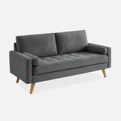 3-Sitzer-Sofa mit kapitoniertem Bezug