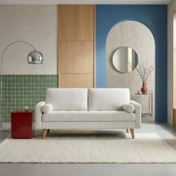 3-Sitzer Sofa mit kapitoniertem Chenille-Bezug