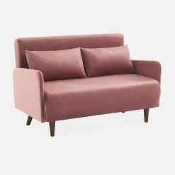 2-Sitzer-Sofa mit Samtbezug