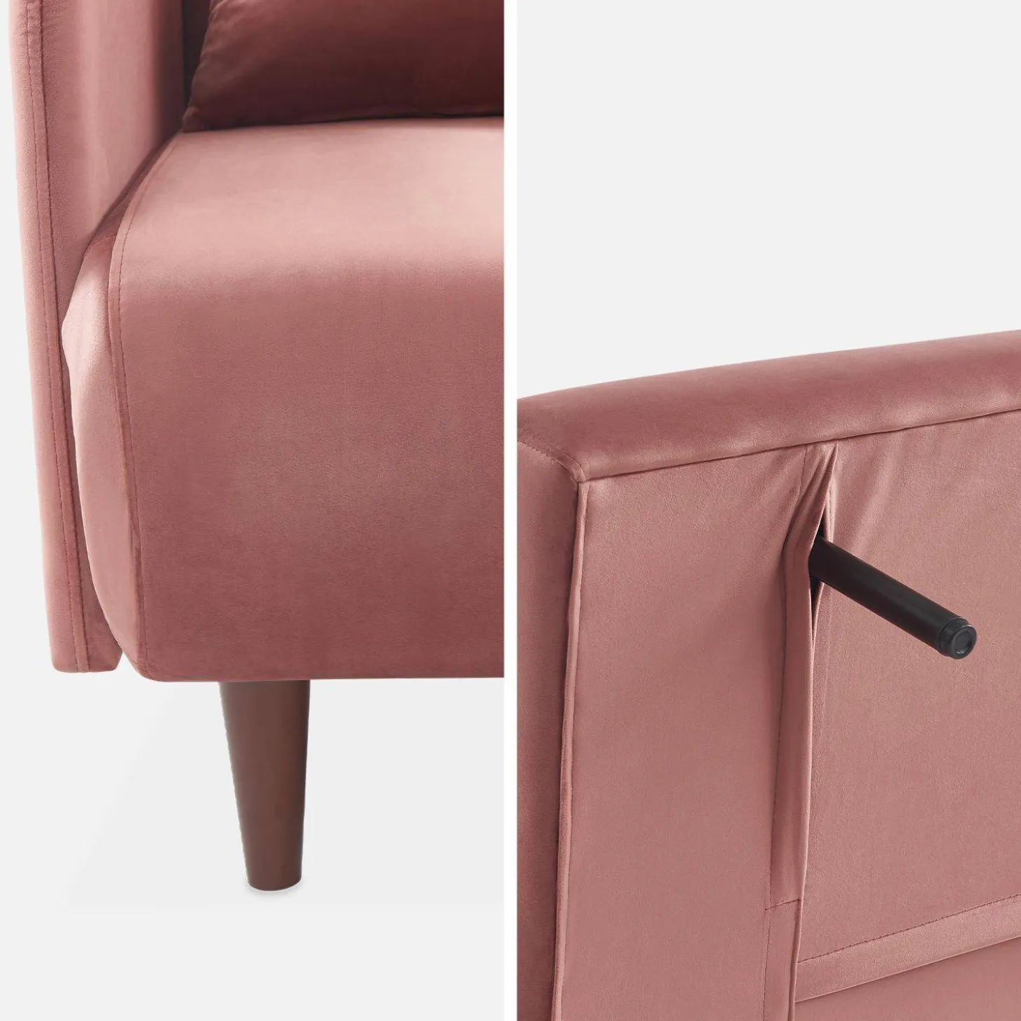 2-Sitzer-Sofa mit Samtbezug