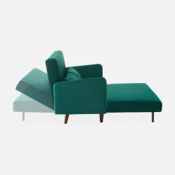 2-Sitzer-Sofa mit Samtbezug