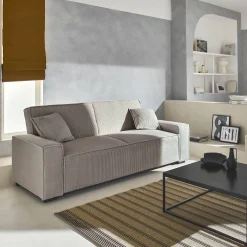 3-Sitzer-Sofa mit Schlaffunktion und Cordbezug