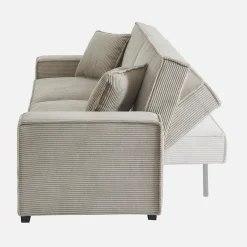 3-Sitzer-Sofa mit Schlaffunktion und Cordbezug