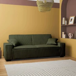 3-Sitzer-Sofa mit Schlaffunktion und Cordbezug