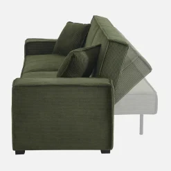 3-Sitzer-Sofa mit Schlaffunktion und Cordbezug
