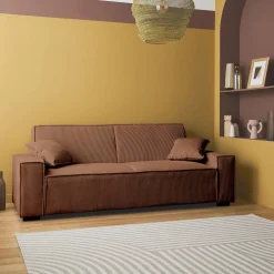 3-Sitzer-Sofa mit Schlaffunktion und Cordbezug