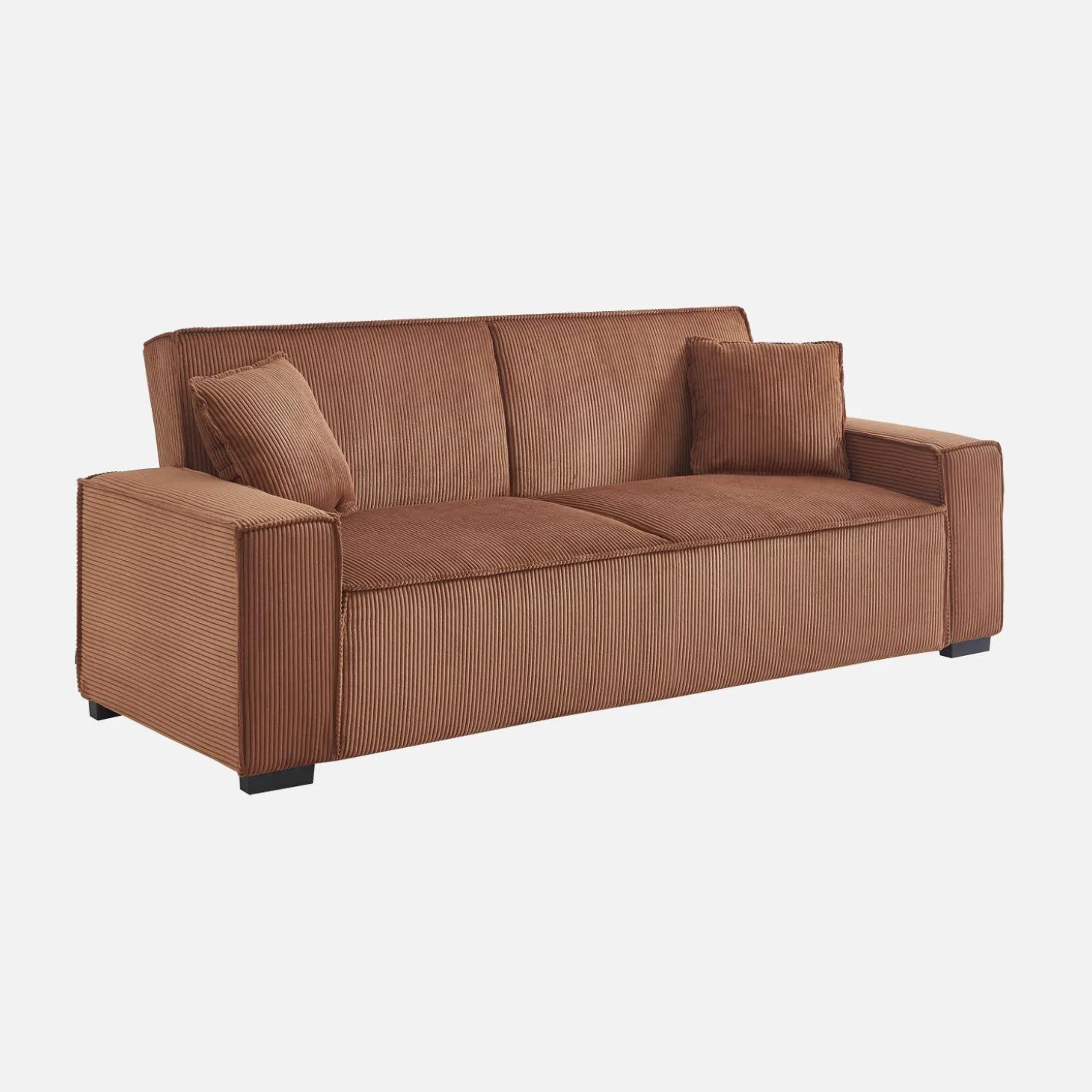 3-Sitzer-Sofa mit Schlaffunktion und Cordbezug